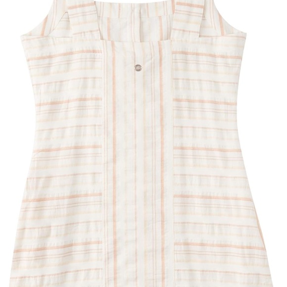 Roxy Cream and Brown Striped Dress - Picture 5 of 5